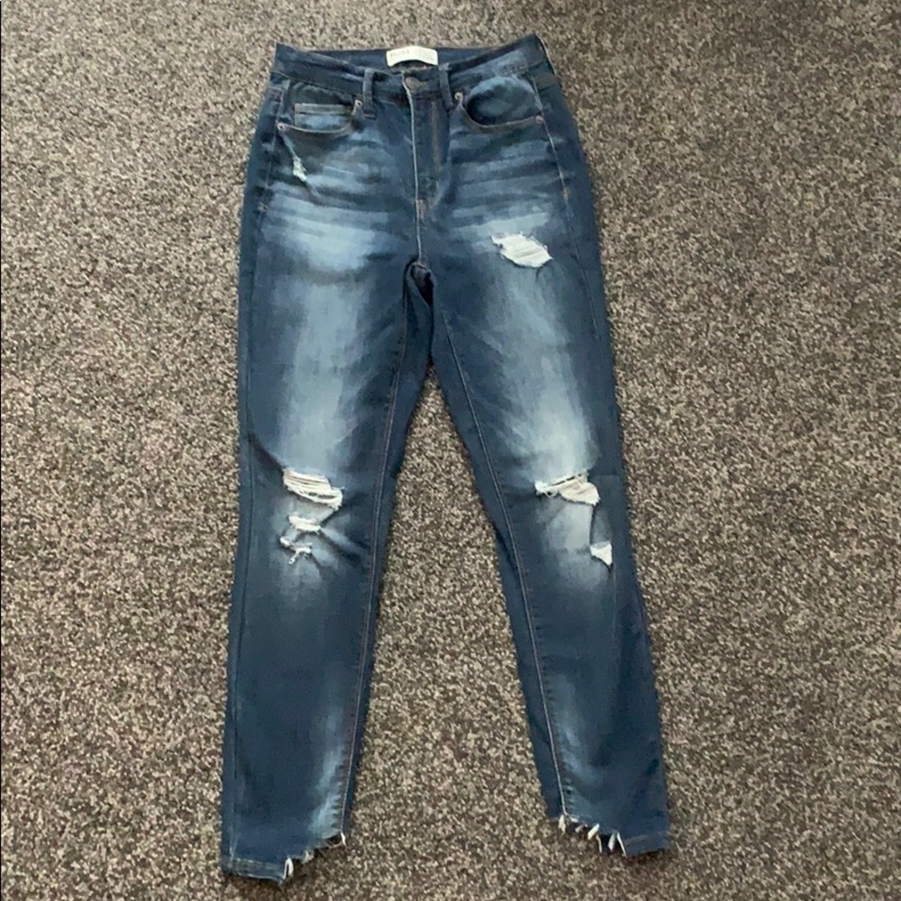 Ripped Ankle Jeans